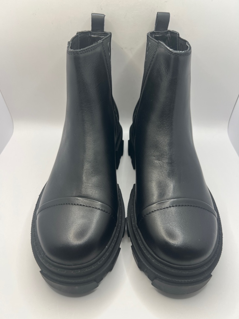 Calvin Klein Black Leather Heeled Chelsea Boots